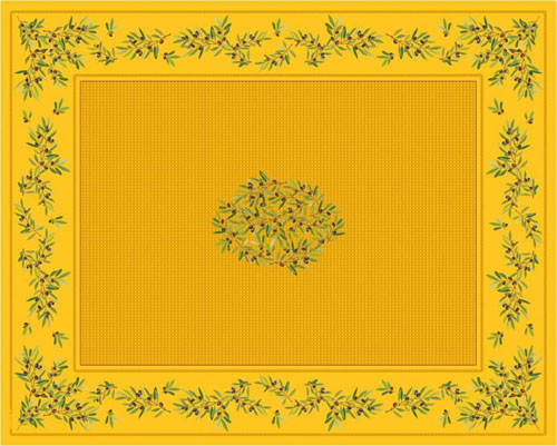 French tablecloth coated or cotton (Nyons. yellow)